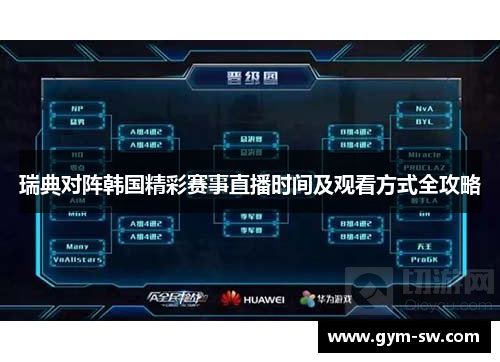 瑞典对阵韩国精彩赛事直播时间及观看方式全攻略